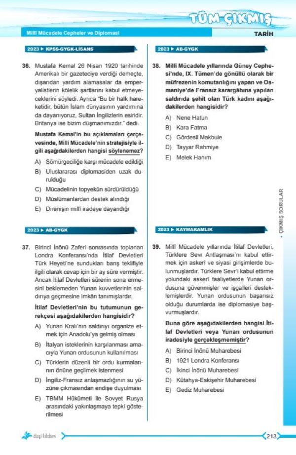 Dizgi Kitap 2026 KPSS AGS Tarih Tüm Sınavlar Tamamı Video Çözümlü Çıkmış Sorular 2. Baskı Zeki Tuğa