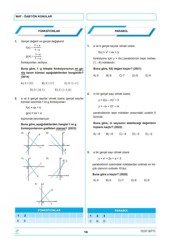 Dizgi Kitap 2026 Meb Ags ÖABT İlköğretim Matematik Öabt'nin Rehberi Konularına Göre Tasnif Edilmiş Son 13 Yıl Orijinal Video Çözümlü Çıkmış Sınav Soruları Dr. Yavuz Hoca 3. Baskı
