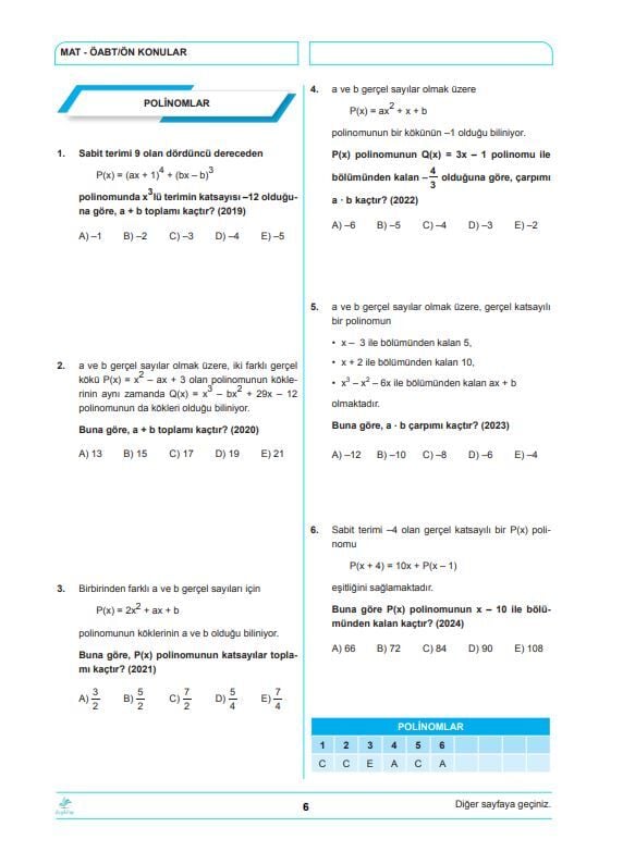 Dizgi Kitap 2026 Meb Ags ÖABT Lise Matematik Öabt'nin Rehberi Konularına Göre Tasnif Edilmiş Son 13 Yıl Orijinal Video Çözümlü Çıkmış Sınav Soruları Dr. Yavuz Hoca 3. Baskı