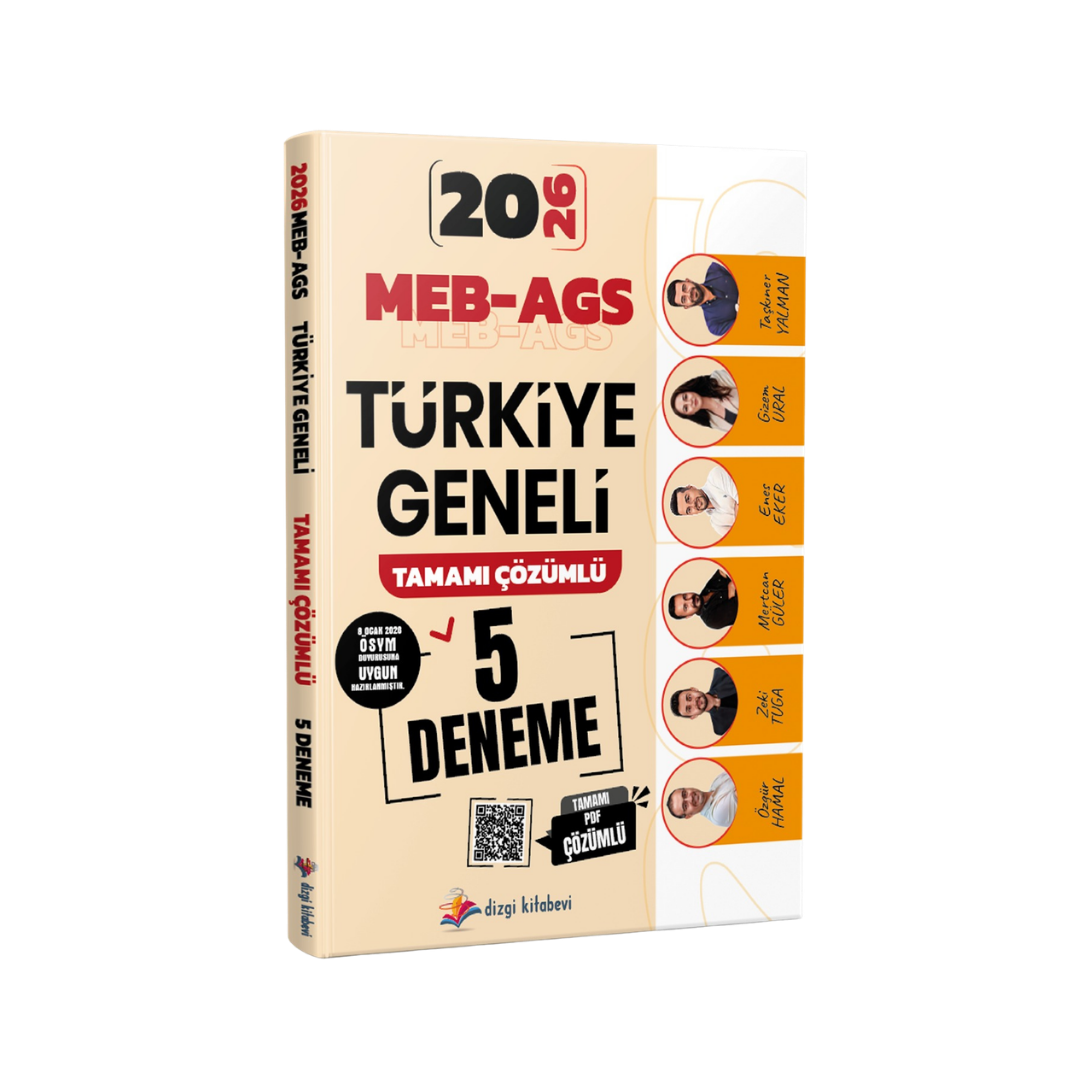 Dizgi Kitap 2026 MEB AGS Türkiye Geneli Tamamı PDF Çözümlü 5 Deneme Sınavı Özgür Hamal, Zeki Tuğa Dizgi Kitap 2026 MEB AGS Türkiye Geneli Tamamı PDF Çözümlü 5 Deneme Sınavı Özgür Hamal, Zeki Tuğa