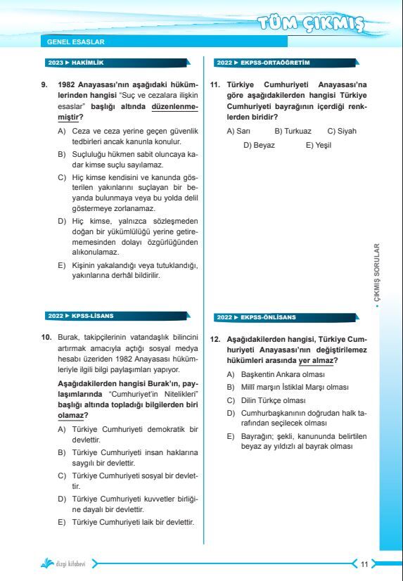 Dizgi Kitap 2026 Vatandaşlık Tüm Sınavlar Tamamı  Video Çözümlü Çıkmış Sorular Devrim Toklucu Mustafa Dinçdemir Kenan Bulut