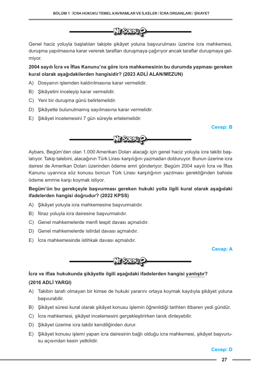 Dizgi Kitap Hukuk Atölyesi İcra Müdürlüğü Çıkmış Soru Örnekli İcra ve İflas Hukuku Ders Notları Cem Şahin