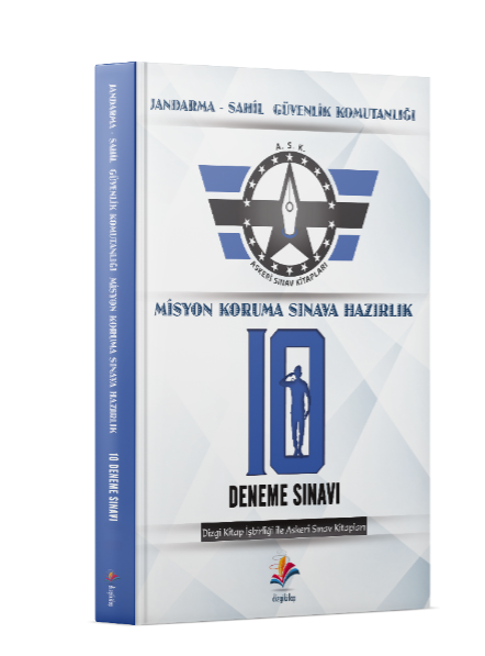 Dizgi Kitap Jandarma-Sahil Güvenlik Komutanlığı Misyon Koruma Sınavı Hazırlık 10 Deneme Sınavı