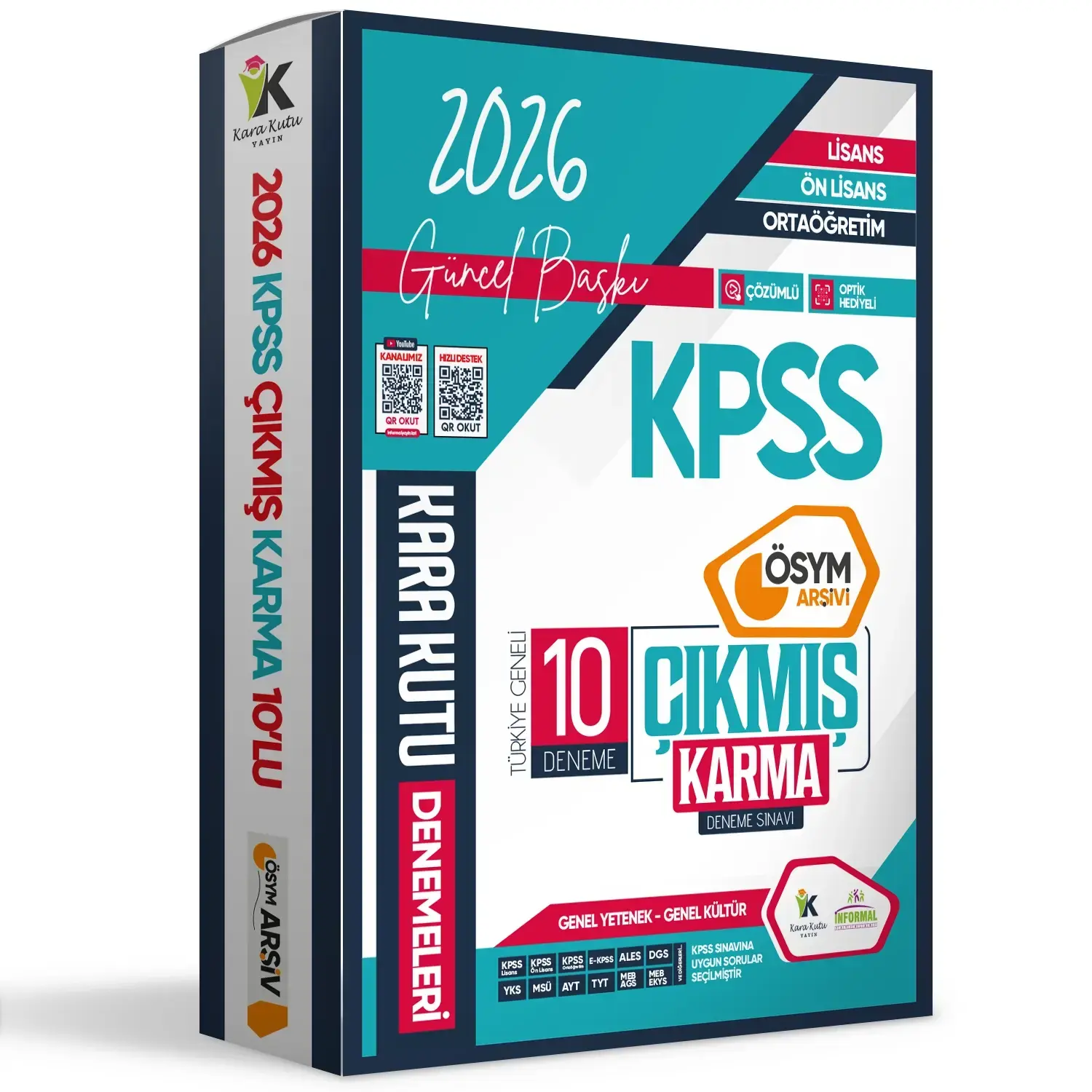 2026 KPSS Lisans Genel Kültür Genel Yetenek ÖSYM Çıkmış Karma Karakutu 10lu Deneme Dijital Çözümlü İnformal Yayınları