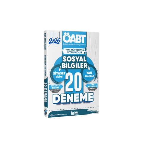 2026 Öabt Sosyal Bilgiler (Yan Alanlar & Siyaset Bilimi) 20 Deneme İnka Uzem