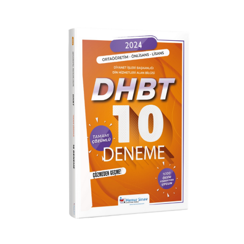 DİB Din Hizmetleri Alan Bilgisi DHBT Tamamı Çözümlü 10 Deneme 2024 Memur Sınav