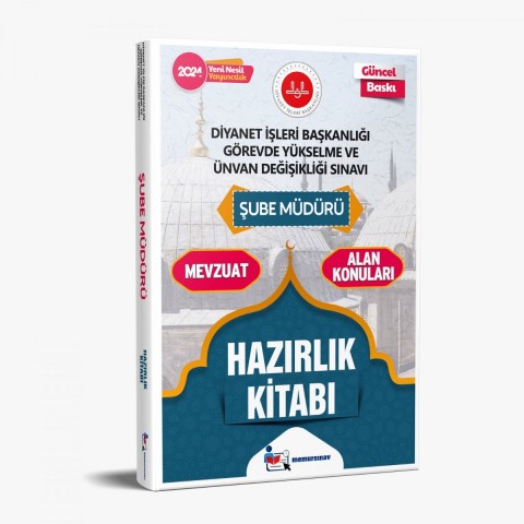 Diyanet İşleri Başkanlığı Gys Ve Uds Şube Müdürü Hazırlık Kitabı 2024 Memur Sınav Yayınları