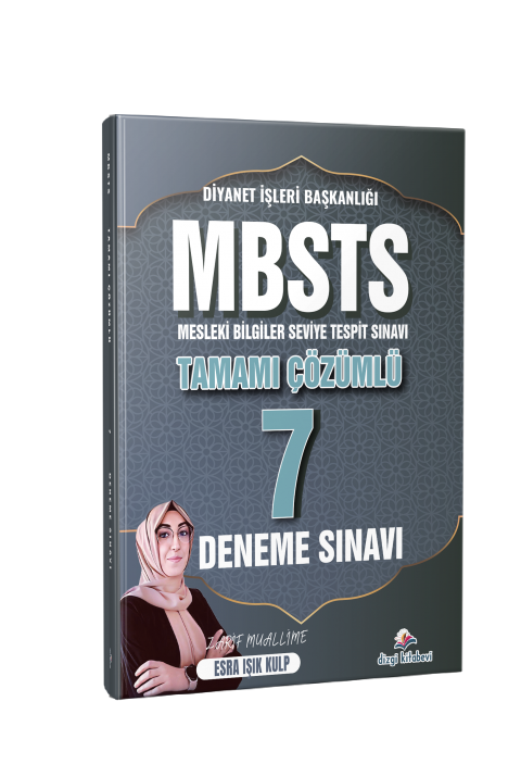 Dizgi Kitap 2026 Diyanet İşleri Başkanlığı Mesleki Bilgiler Seviye Tespit Sınavı MBSTS Tamamı Çözümlü 7 Deneme Sınavı Esra Işık Kulp Zarif Muallime