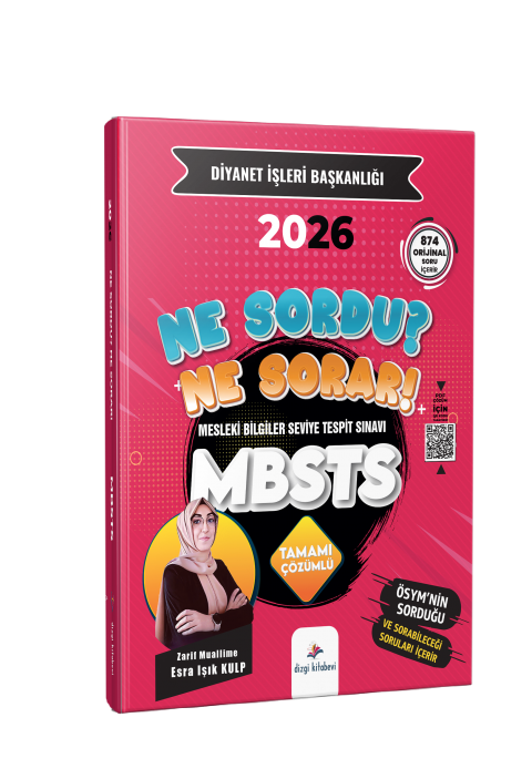 Dizgi Kitap 2026 Diyanet İşleri Başkanlığı Mesleki Bilgiler Seviye Tespit Sınavı MBSTS Tamamı Pdf Çözümlü Soru Bankası Zarif Muallime Esra Işık Kulp