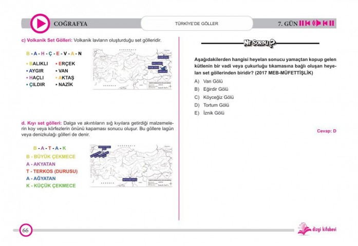 Dizgi Kitap 2026 KPSS Çıkmış Soru Analizli 20 Günde Coğrafya Video Ders Notları Enes Eker