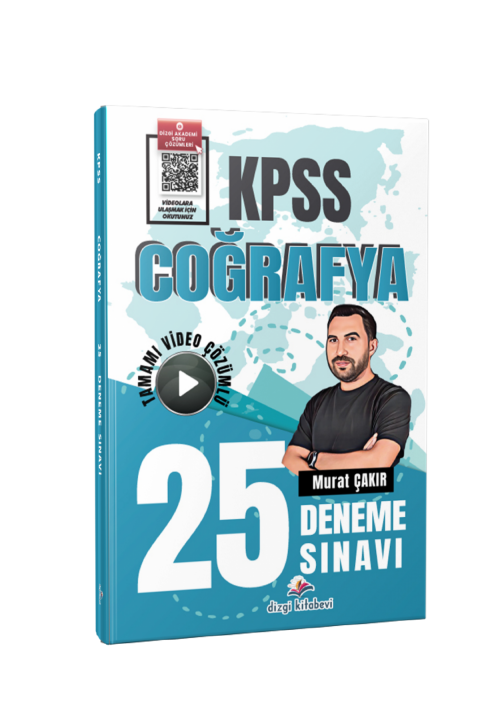 Dizgi Kitap 2026 KPSS Coğrafya Tamamı Video Çözümlü 25 Deneme Sınavı Murat Çakır