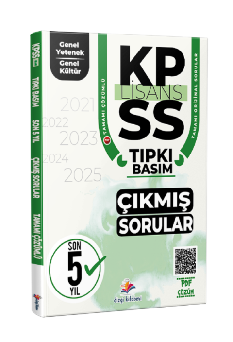 Dizgi Kitap 2026 KPSS Genel Yetenek Genel Kültür Son 5 Yıl PDF Çözümlü Tıpkı Basım Çıkmış Sorular