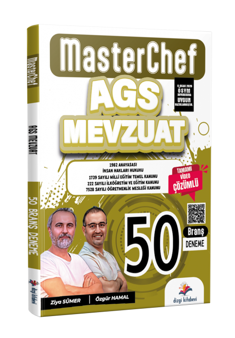 Dizgi Kitap 2026 MasterChef MEB AGS Mevzuat Tamamı Video Çözümlü 50 Branş Deneme Ziya Sümer Özgür Hamal