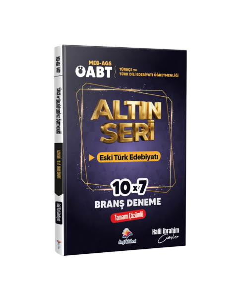Dizgi Kitap 2026 Meb Ags ÖABT Altın Seri Türkçe Öğretmenliği & Türk Dili ve Edebiyatı Öğretmenliği Eski Türk Edebiyatı Tamamı Çözümlü 7 Deneme Sınavı Halil İbrahim Canlıer