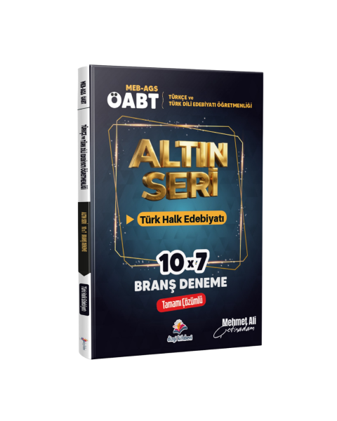 Dizgi Kitap 2026 Meb Ags ÖABT Altın Seri Türkçe Öğretmenliği & Türk Dili ve Edebiyatı Öğretmenliği Türk Halk Edebiyatı Tamamı Çözümlü 7 Deneme Sınavı Mehmet Ali Çetinadam