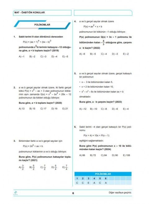 Dizgi Kitap 2026 Meb Ags ÖABT Lise Matematik Öabt'nin Rehberi Konularına Göre Tasnif Edilmiş Son 13 Yıl Orijinal Video Çözümlü Çıkmış Sınav Soruları Dr. Yavuz Hoca 3. Baskı