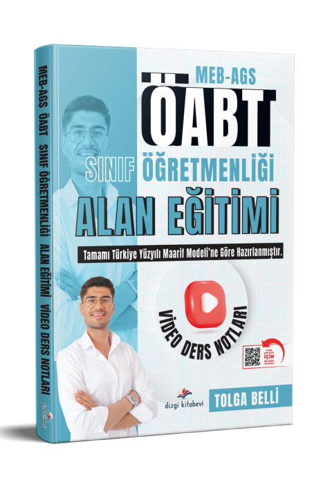 Dizgi Kitap 2026 Meb Ags ÖABT Sınıf Öğretmenliği Alan Eğitimi Video Ders Notları Tolga Belli