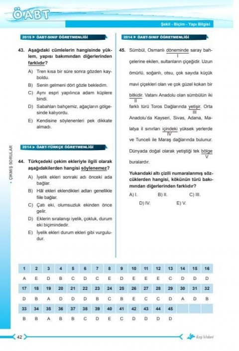 Dizgi Kitap 2026 Meb Ags ÖABT Türkçe, Türk Dili ve Edebiyatı, Sınıf Öğretmenliği Konularına Göre Tasnif Edilmiş Dil Bilgisi Tamamı Video Çözümlü Son 13 Yıl Çıkmış Sorular Fatih Bedir
