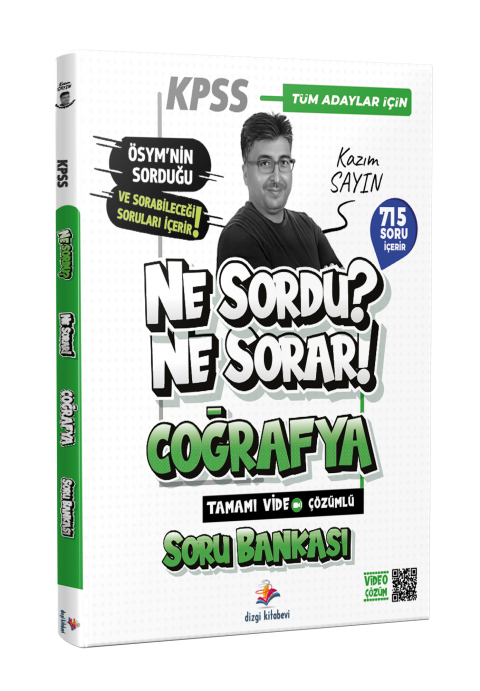 Dizgi Kitap 2026 Ne Sordu Ne Sorar KPSS Coğrafya Tamamı Video Çözümlü Soru Bankası Kazım Sayın