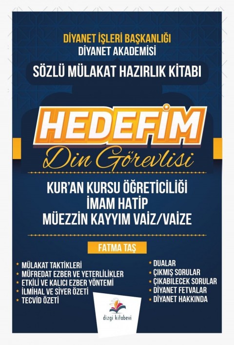 Dizgi Kitap 2026 Hedefim Din Görevlisi Sözlü Mülakat Hazırlık Kitabı