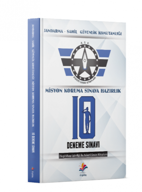 Dizgi Kitap Jandarma-Sahil Güvenlik Komutanlığı Misyon Koruma Sınavı Hazırlık 10 Deneme Sınavı