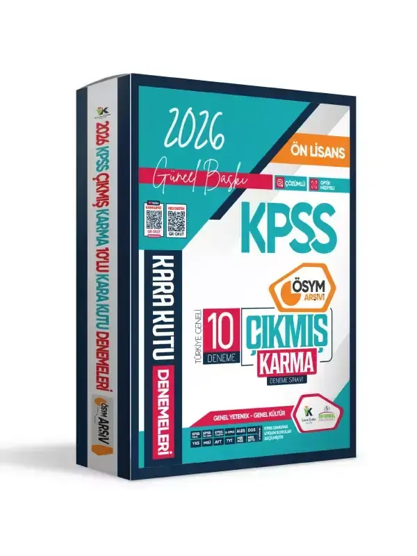 İnformal Yayınları 2026 KPSS Ön Lisans GY-GK ÖSYM Arşivi Çıkmış Karma Kara Kutu 10lu Deneme Paketi Dijital Çözümlü