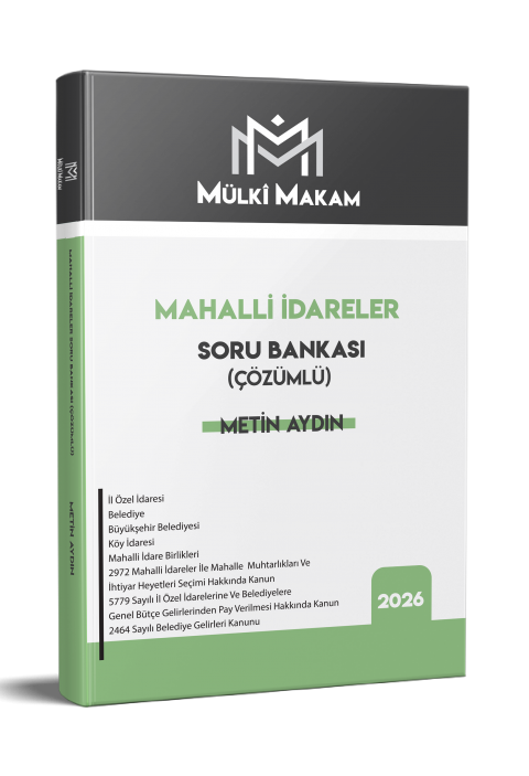Mülki Makam Mahalli İdareler Soru Bankası (Çözümlü) Metin Aydın Statü Akademi