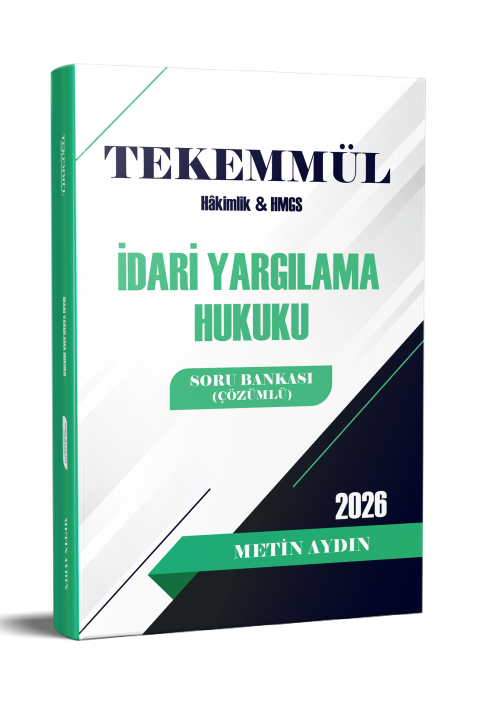 Tekemmül İdari Yargılama Hukuku Soru Bankası Metin Aydın Statü Akademi